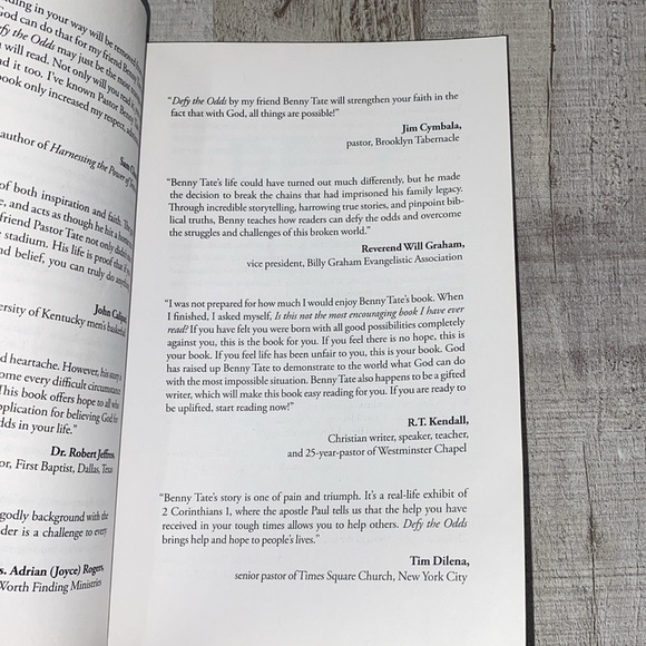 Defy the Odds by Benny Tate book - Picture 3 of 10